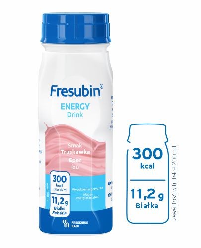 
                                                                                                      Fresubin ENERGY Drink, smak truskawkowy, 4x200 ml - Fresubin                                                                      